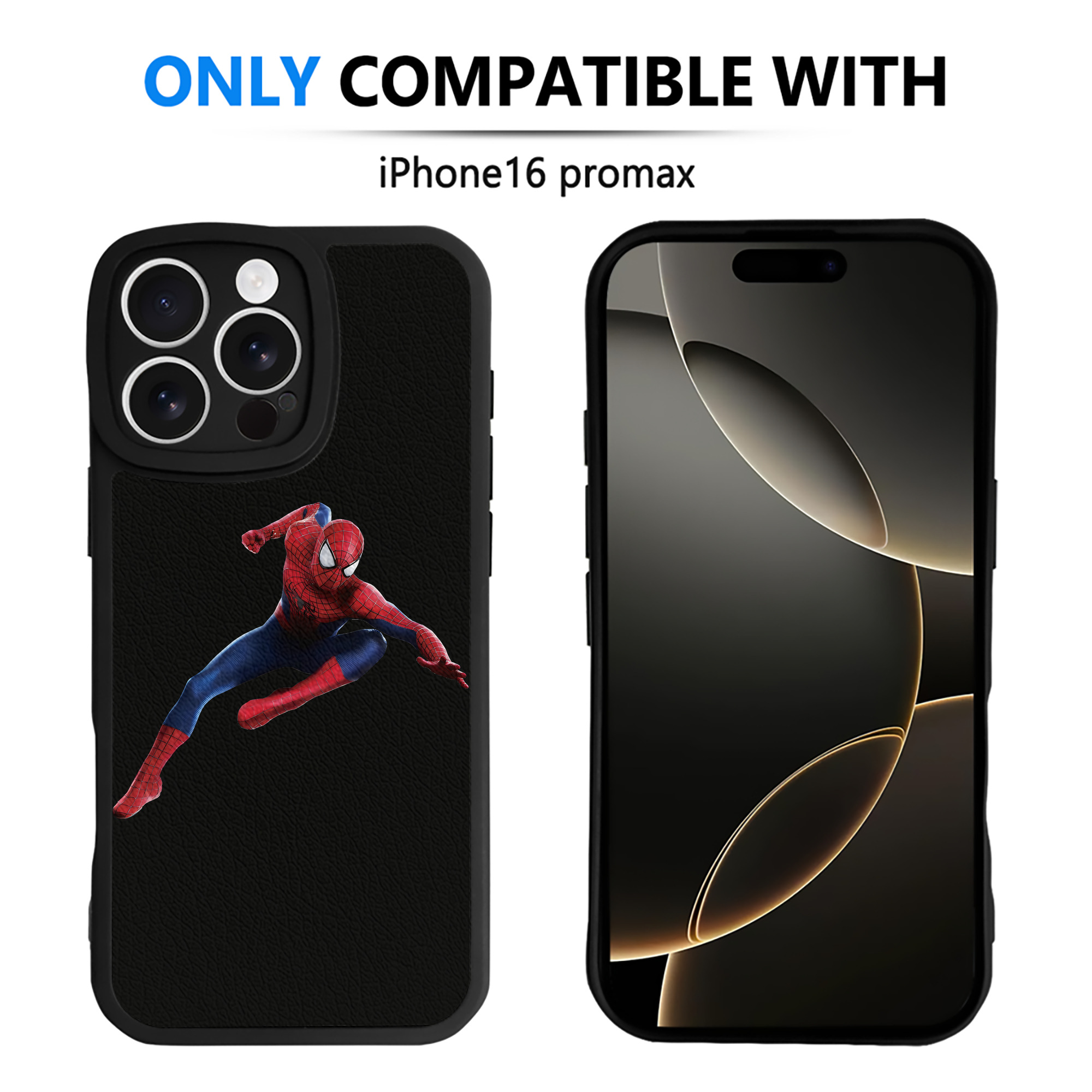 （画像用） Spider Man スパイダーマン 【iPhone 16シリーズ対応】シリコンスマホケース（レザー調） 材質：シリコン